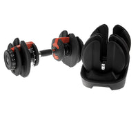 Powertrain 2x 24kg Adjustable Dumbbells with Stand Kings Warehouse 