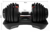 Powertrain 2x 24kg Adjustable Dumbbells with Stand Kings Warehouse 