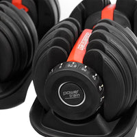 Powertrain 2x 24kg Adjustable Dumbbells with Stand Sports & Fitness Kings Warehouse 