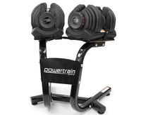 Powertrain 2x 40kg Powertrain Adjustable Dumbbells with Stand Kings Warehouse 