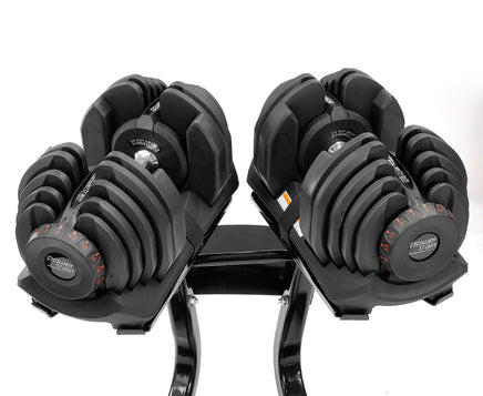 Powertrain 2x 40kg Powertrain Adjustable Dumbbells with Stand Sports & Fitness Kings Warehouse 