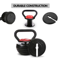 Powertrain 2x Adjustable Kettlebells Weights Dumbbell 18kg Kings Warehouse 