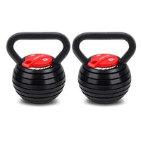 Powertrain 2x Adjustable Kettlebells Weights Dumbbell 18kg Kings Warehouse 