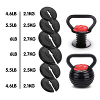 Powertrain 2x Adjustable Kettlebells Weights Dumbbell 18kg Kings Warehouse 