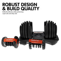 Powertrain 48k Adjustable Dumbbell Home Gym Set Sports & Fitness Kings Warehouse 