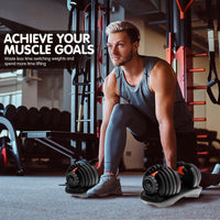 Powertrain 48k Adjustable Dumbbell Home Gym Set Sports & Fitness Kings Warehouse 