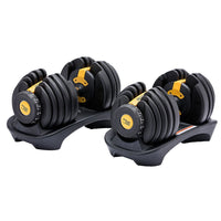 Powertrain 48kg Adjustable Dumbbell Home Gym Set Gold Kings Warehouse 