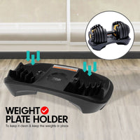 Powertrain 48kg Adjustable Dumbbell Home Gym Set Gold Kings Warehouse 