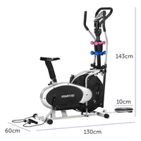 Powertrain 6-in-1 Elliptical Cross Trainer Bike with Weights and Twist Disc Kings Warehouse 