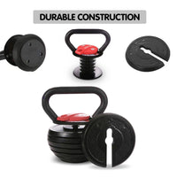 Powertrain Adjustable Kettle Bell Weights Dumbbell 18kg Kings Warehouse 