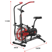 Powertrain Air Resistance Fan Exercise Bike for Cardio - Red Kings Warehouse 