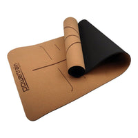 Powertrain Cork Yoga Mat with Carry Straps Home Gym Pilates - Body Line Sports & Fitness Kings Warehouse 