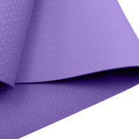 Powertrain Eco-friendly Dual Layer 6mm Yoga Mat | Dark Lavender | Non-slip Surface And Carry Strap For Ultimate Comfort And Portability Kings Warehouse 