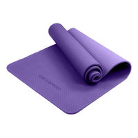 Powertrain Eco-friendly Dual Layer 6mm Yoga Mat | Dark Lavender | Non-slip Surface And Carry Strap For Ultimate Comfort And Portability Kings Warehouse 