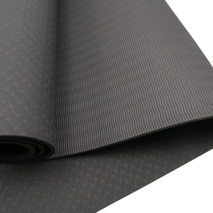 Powertrain Eco-friendly Dual Layer 6mm Yoga Mat | Midnight | Non-slip Surface And Carry Strap For Ultimate Comfort And Portability Kings Warehouse 