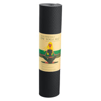 Powertrain Eco-friendly Dual Layer 6mm Yoga Mat | Midnight | Non-slip Surface And Carry Strap For Ultimate Comfort And Portability Kings Warehouse 