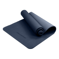 Powertrain Eco-friendly Dual Layer 6mm Yoga Mat | Navy | Non-slip Surface And Carry Strap For Ultimate Comfort And Portability Kings Warehouse 