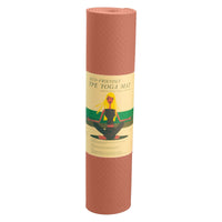 Powertrain Eco-friendly Dual Layer 6mm Yoga Mat | Peach | Non-slip Surface And Carry Strap For Ultimate Comfort And Portability Kings Warehouse 