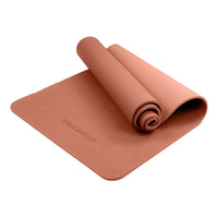 Powertrain Eco-friendly Dual Layer 6mm Yoga Mat | Peach | Non-slip Surface And Carry Strap For Ultimate Comfort And Portability Kings Warehouse 