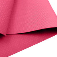 Powertrain Eco-friendly Dual Layer 6mm Yoga Mat | Pink | Non-slip Surface And Carry Strap For Ultimate Comfort And Portability Kings Warehouse 