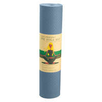 Powertrain Eco-friendly Dual Layer 6mm Yoga Mat | Sky Blue | Non-slip Surface And Carry Strap For Ultimate Comfort And Portability Kings Warehouse 