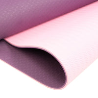 Powertrain Eco-Friendly Dual Layer 8mm Yoga Mat | Purple | Non-Slip Surface and Carry Strap for Ultimate Comfort and Portability Kings Warehouse 