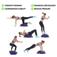 Powertrain Fitness Yoga Ball Home Gym Workout Balance Trainer Purple Kings Warehouse 