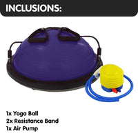 Powertrain Fitness Yoga Ball Home Gym Workout Balance Trainer Purple Kings Warehouse 