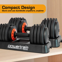 Powertrain GEN2 Pro Adjustable Dumbbell Set - 50kg Kings Warehouse 