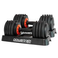 Powertrain GEN2 Pro Adjustable Dumbbell Set - 50kg Kings Warehouse 