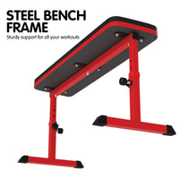 Powertrain Height-Adjustable Exercise Home Gym Flat Weight Bench Sports & Fitness Kings Warehouse 