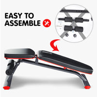 Powertrain Home Gym Bench Adjustable Flat Incline Decline FID 250KG Load Kings Warehouse 