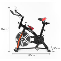 Powertrain Home Gym Flywheel Exercise Spin Bike - Black Kings Warehouse 