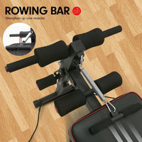 Powertrain Incline Sit-Up Bench with Resistance Bands and Rowing Bar Kings Warehouse 