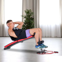 Powertrain Inclined Sit up bench with Resistance bands Kings Warehouse 