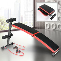 Powertrain Inclined Sit up bench with Resistance bands Kings Warehouse 