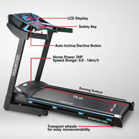 Powertrain K1000 Foldable Treadmill with Incline for Home Gym Cardio Kings Warehouse 