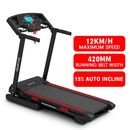 Powertrain K200 Electric Treadmill Folding Home Gym Running Machine Kings Warehouse 