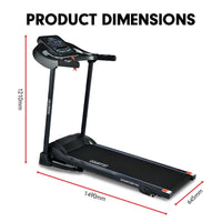 Powertrain MX1 Foldable Home Treadmill for Cardio Jogging Fitness Kings Warehouse 