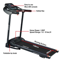 Powertrain MX1 Foldable Home Treadmill for Cardio Jogging Fitness Kings Warehouse 