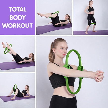 Powertrain Pilates Ring Band Yoga Home Workout Exercise Band Green Kings Warehouse 