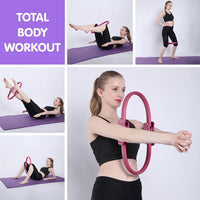 Powertrain Pilates Ring Band Yoga Home Workout Exercise Band Pink Sports & Fitness Kings Warehouse 