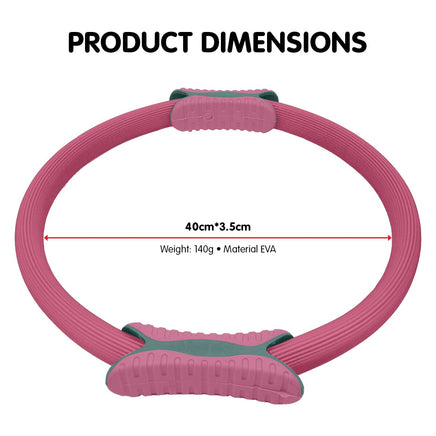 Powertrain Pilates Ring Band Yoga Home Workout Exercise Band Pink Sports & Fitness Kings Warehouse 