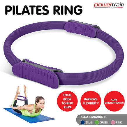 Powertrain Pilates Ring Band Yoga Home Workout Exercise Band Purple Sports & Fitness Kings Warehouse 
