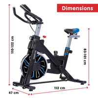 PowerTrain RX-600 Exercise Spin Bike Cardio Cycle - Blue Kings Warehouse 