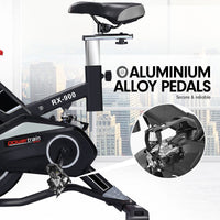 Powertrain RX-900 Exercise Spin Bike Cardio Cycling - Silver Kings Warehouse 