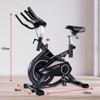 Powertrain RX-900 Exercise Spin Bike Cardio Cycling - Silver Kings Warehouse 