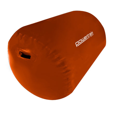 Powertrain Sports Inflatable Gymnastics Air Barrel Exercise Roller 120 x 75cm - Orange Kings Warehouse 