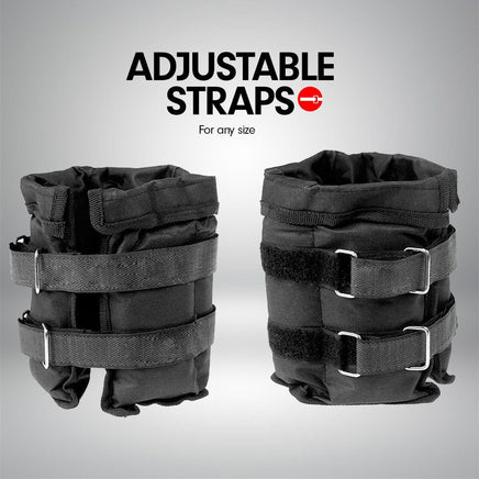 Powertrain Sports Pair 1kg Adjustable Ankle Weights Gym Equipment Wrist Fitness Yoga Kings Warehouse 