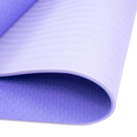 Powertrain TPE Yoga Exercise Mat Home Gym Pilates Fitness 8mm Thick in Light Purple Sports & Fitness Kings Warehouse 